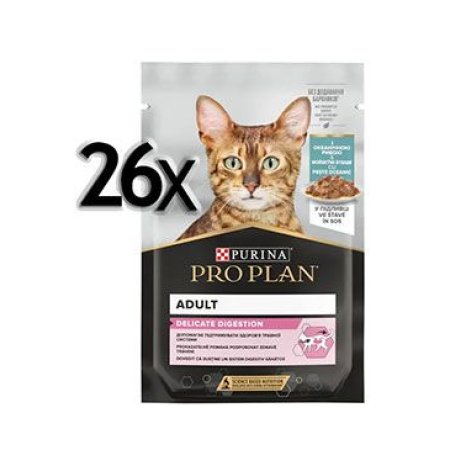 Pro Plan Cat Delicate vrecko morskej ryby 26 x 85 g