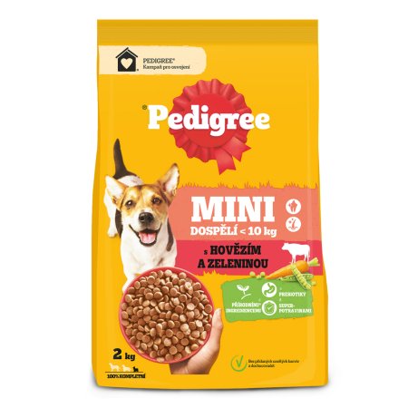 PEDIGREE granule Mini s hovädzím a hydinovým 2 kg