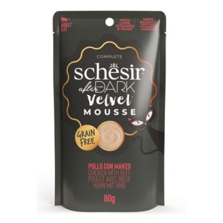 Schesir Cat sáček After Dark Velv.Mousse kura/hove.80g