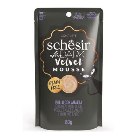 Schesir Cat vrecko After Dark Velv.Mousse kura/kačica80g