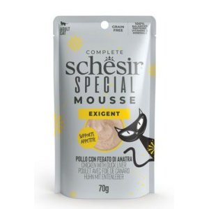 Schesir Cat sáček Special Mousse Exigent kurá / játra70g
