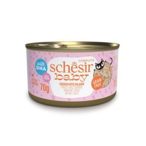 Schesir Cat konz. Kitten Wholefood kurá/losos 70g