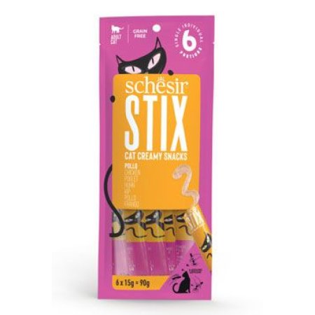 Schesir Cat pochúťka Stix Liquid Snack kurča 6x15g