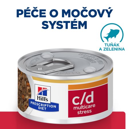 Hill’s Prescription Diet Stew c/d Stress Starostlivosť o močový systém pre mačky tuniak 82 g