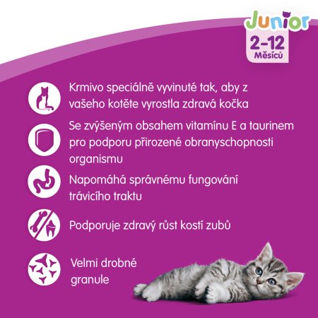 WHISKAS granule Junior s kuracím 800 g