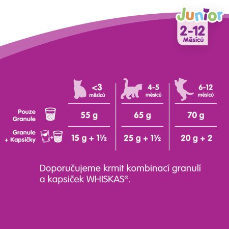 WHISKAS granule Junior s kuracím 800 g