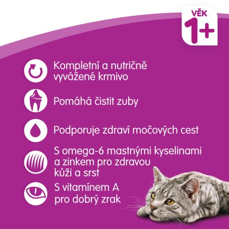 WHISKAS granule s kuracím 1,4 kg