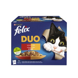 Felix Fantastic Duo kura a obličky / hovädzie a hydinové / morka a pečeň / jahňacie a teľacie Multipack 12 x 85 g