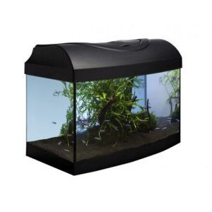 Akvarijný set 40 - čierny oblý 40x25x25 cm