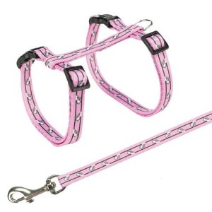 Trixie Postroj s vodítkom pre mačku - motív 27-45cm/10mm 1,20m