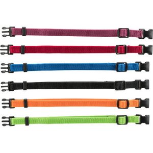 Trixie Balenie nylon.rozoznávacích obojkov pre šteňatá ML 22-35cm/10mm čn, čv, md, zel, or, fi