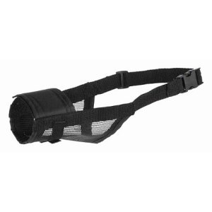 Trixie Náhubok nylonový so sieťkou, polyester, čierny M - L 23 - 31 cm