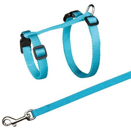 Trixie Postroj nylon. pre mačku s vodítkom XL, 34-57 cm/13mm, 1,20m