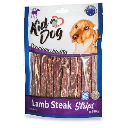 KIDDOG jahňací steak v prúžku 12/0,8 cm 250 g