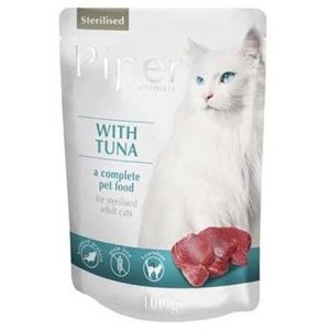 PIPER CAT vrecko pre sterilizované mačky, s tuniakom 100g