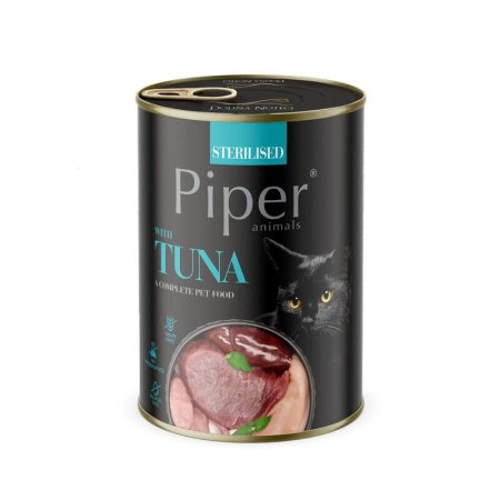 PIPER CAT konzerva pre sterilizované mačky, s tuniakom, 400g