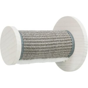 Trixie Okrúhly schodík so sisalom, prvok na stenu, 18 × 22 cm, borovicové drevo, biela/sivá