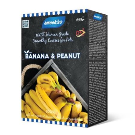 SMOOKIES Premium BANANA - banánové sušienky 100% human grade, 200g