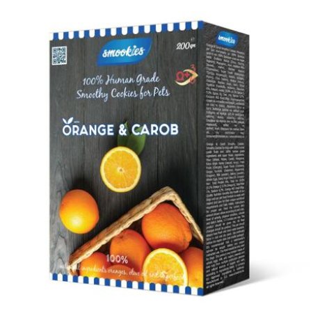 SMOOKIES Premium ORANGE - pomarančové sušienky 100% human grade, 200g - DOPREDAJ