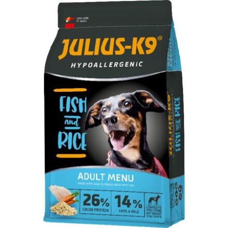 JULIUS K-9 HighPremium ADULT Hypoallergenic FISH&Rice 3 kg