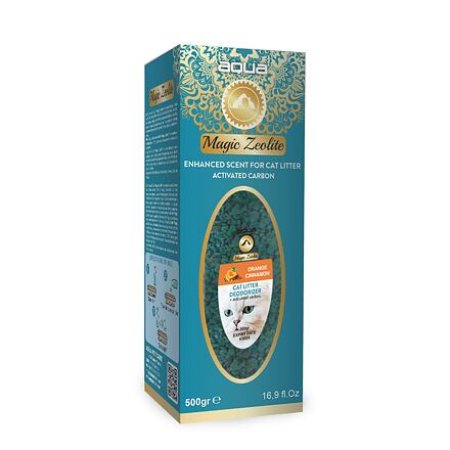 AQUA Magic Zeolite ORANGE & CINNAMON - granulovaný dezodorant pre mačacie WC, 500 g