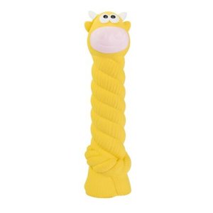 Kravička s latexovým lanom a chrópacím zvukom 15 cm, latex, HipHop