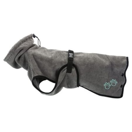 Trixie Kúpací plášť / župan pre psov, šedá S 40 cm