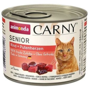 ANIMONDA konzerva CARNY Senior - hovädzie + morčacie srdce 200g