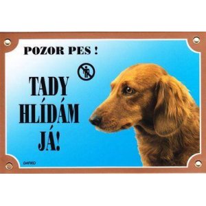 Tabuľka jazvečík dlhosrstý