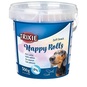 Trixie Soft Snack Happy Rolls - tyčinky s lososom, kýblik 500 g