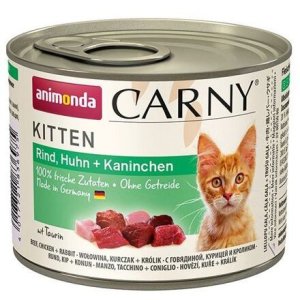 ANIMONDA konzerva CARNY Kitten - hovädzie, kura + králik 200g