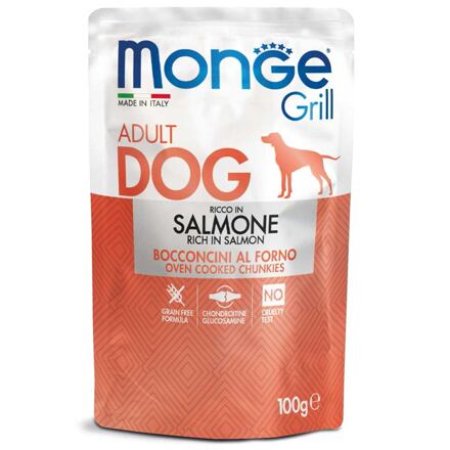 MONGE GRILL vrecko s lososom pre psov 100 g