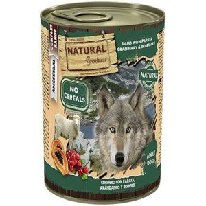 Natural Greatness jahňacie, papaya, brusnice, konzerva pre psov 400 g