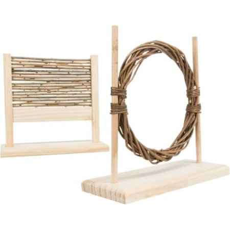 Agility set pre hlodavce - prekážka, kruh, drevo/prútie, 28 × 26 × 12 cm