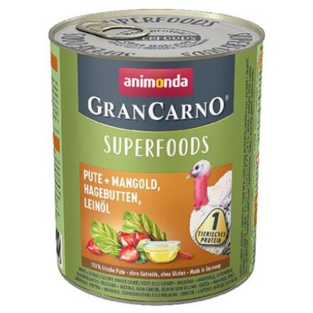 GRANCARNO Superfoods morka,mangold,šípky,ľanový olej 800 g pre psov