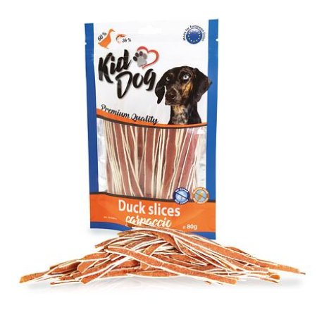 KIDDOG kačacie prúžky carpaccio 80 g