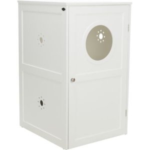 Trixie XL domček na mačaciu toaletu, 2 poličky, MDF, 53 x 90 x 58 cm, biela