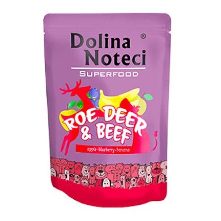 DOLINA NOTECI SUPERFOODS srniec a hovädzie vrecko pre psov 300 g