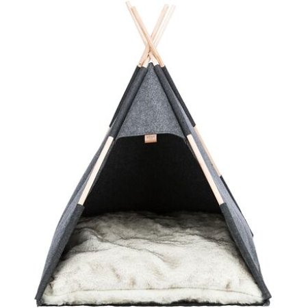 Jaskynka TIPI, 70 x 70 x 70 cm, plsť, antracit