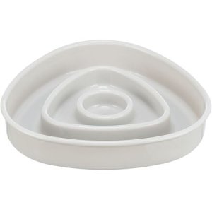 Trixie Miska na pomalé kŕmenie, dizajn triangel, plast/TPR, šedá 0,35l