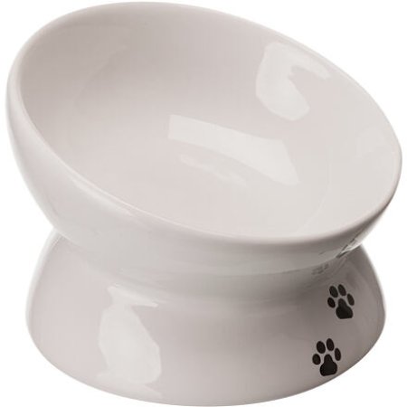 Trixie Zvýšená ergonomická keramická miska, 0.15 l/13 cm, biela
