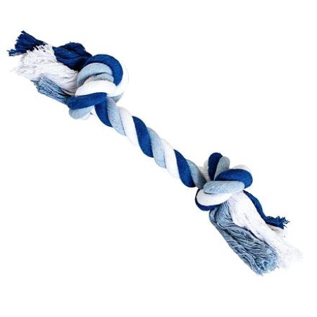 Uzol HipHop bavlnený 2 knôty - tm.modrá, sv.modrá, biela 30cm