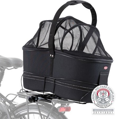 Trixie Prepravka na bicykel LONG na široký nosič 29 x 42 x 60 cm čierna (max. 8kg)