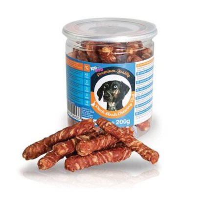 KIDDOG kačací steak na byvolej tyčinke - PREMIUM QUALITY 200 g dóza