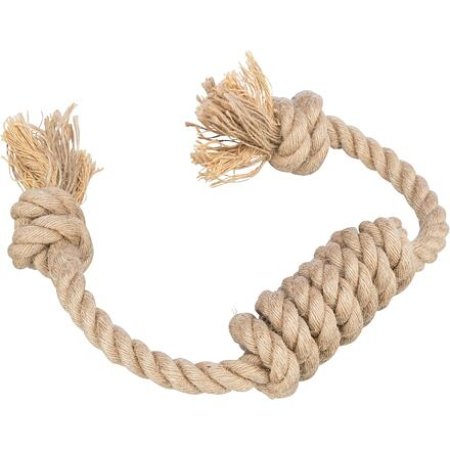 Hracie lano so špirálovým uzlom, 48 cm, konope/bavlna