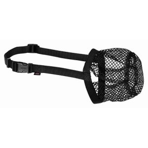 Trixie Ochranný náhubok polyester sieťka ML čierny, 27 cm
