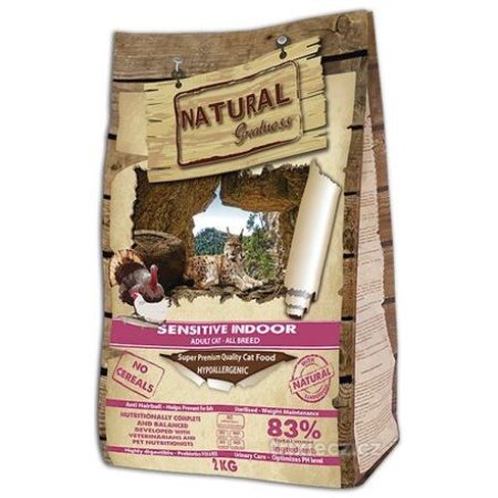 Natural Greatness Sensitive Indoor Cat Rec./kurča, morka/ 600g