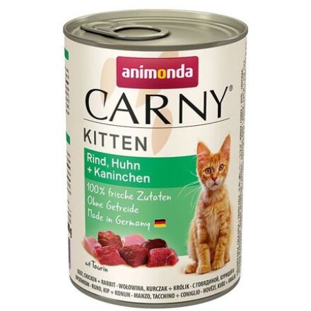 ANIMONDA konzerva CARNY Kitten - hovädzie, kura, králik 400g