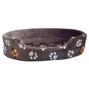 Trixie Oválny pelech JIMMY šedý s labkami 75 x 65cm