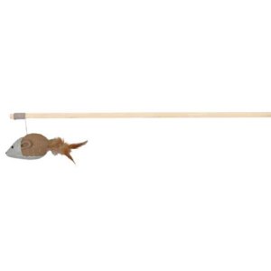 Trixie Udice s hračkou myš s perím 50 cm
